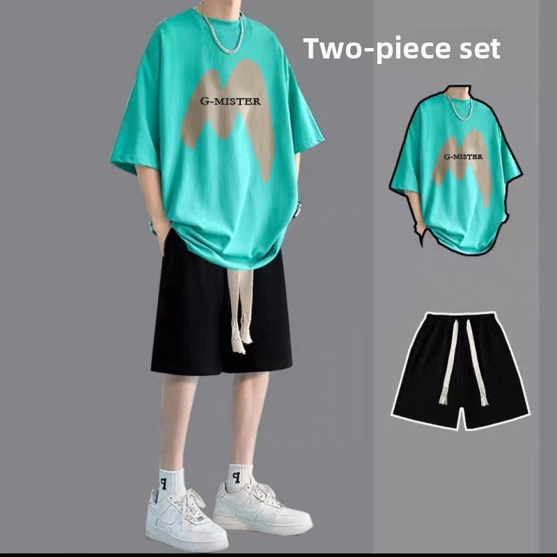 Short-sleeved T-shirt summer set for men