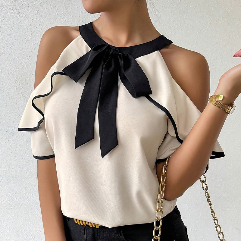 Women's Bow Collar Pullover Shirt