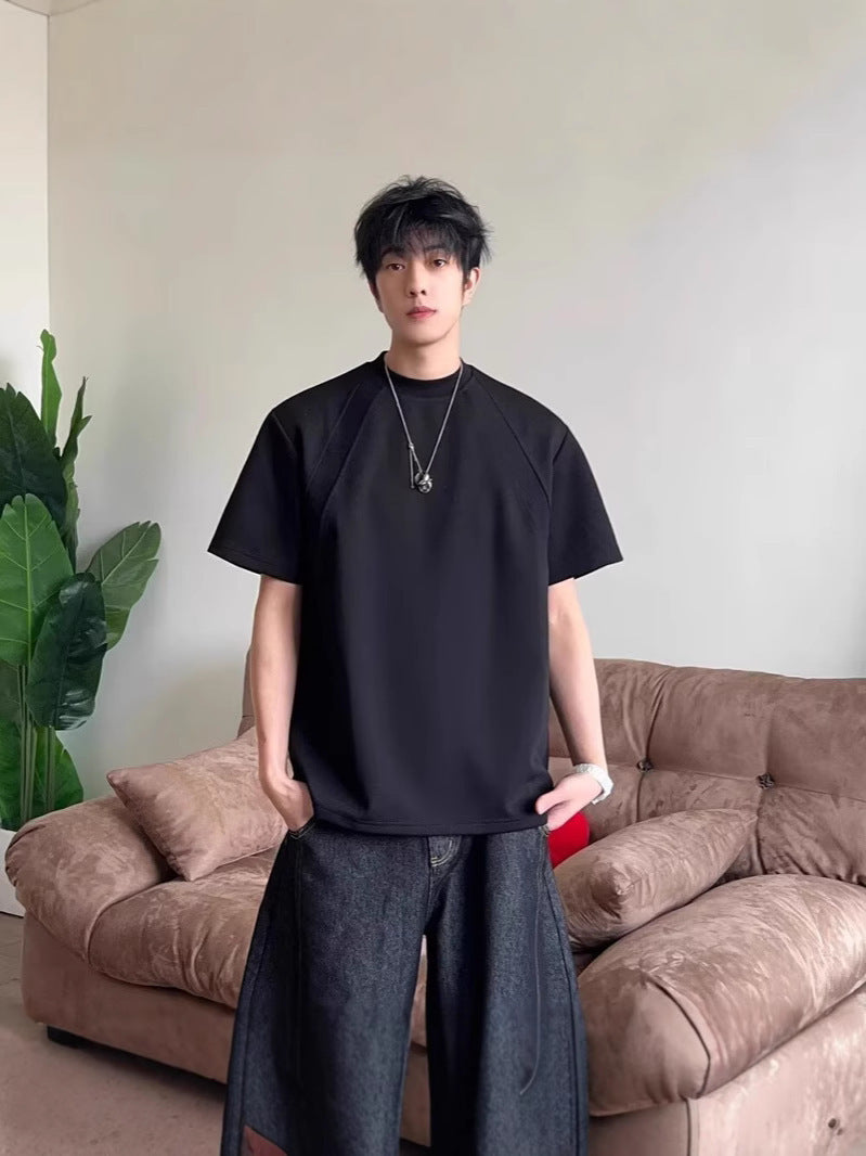 Mens Boxy Fit Short Sleeve Cotton T-Shirt