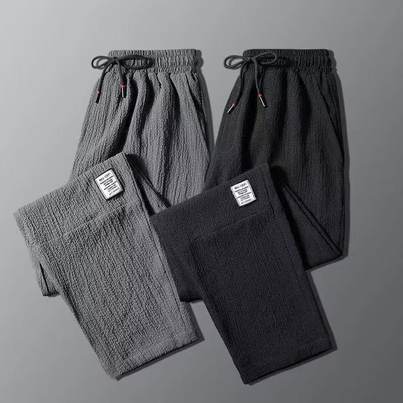 Mens Ice Silk Casual Trousers