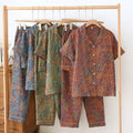 Pure Cotton Yarn-Dyed Jacquard Womens Pajama