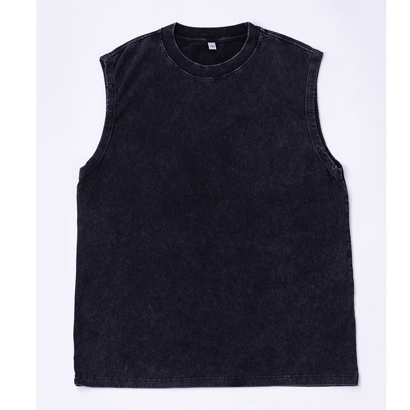 Mens Cotton Batik Washed Vest