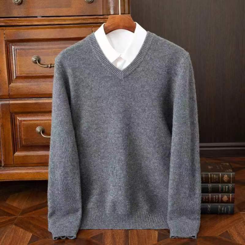 Mens Pure Wool Knit Sweater