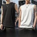 Summer Ice Silk Sleeveless Vest for Men Breathable Quick-Dry Casual Sports Wear