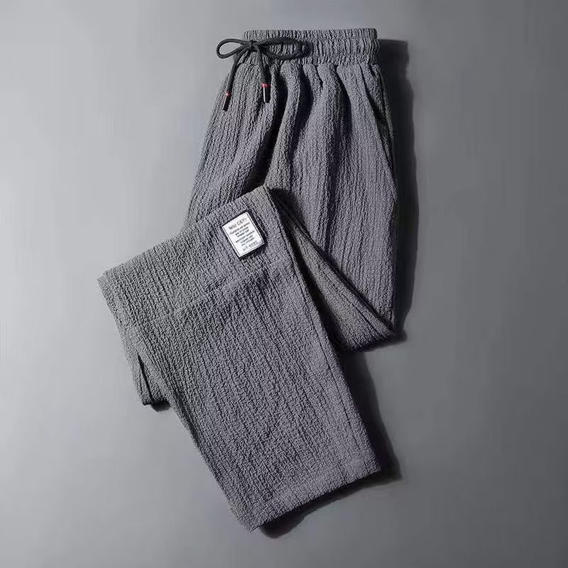 Mens Ice Silk Casual Trousers