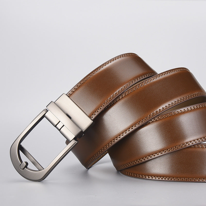 Automatic Buckle Leather Belt for Men