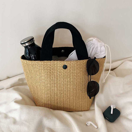 Beach Women Bohemian Summer Woven Rattan Shoulder Handbag Bags For Women