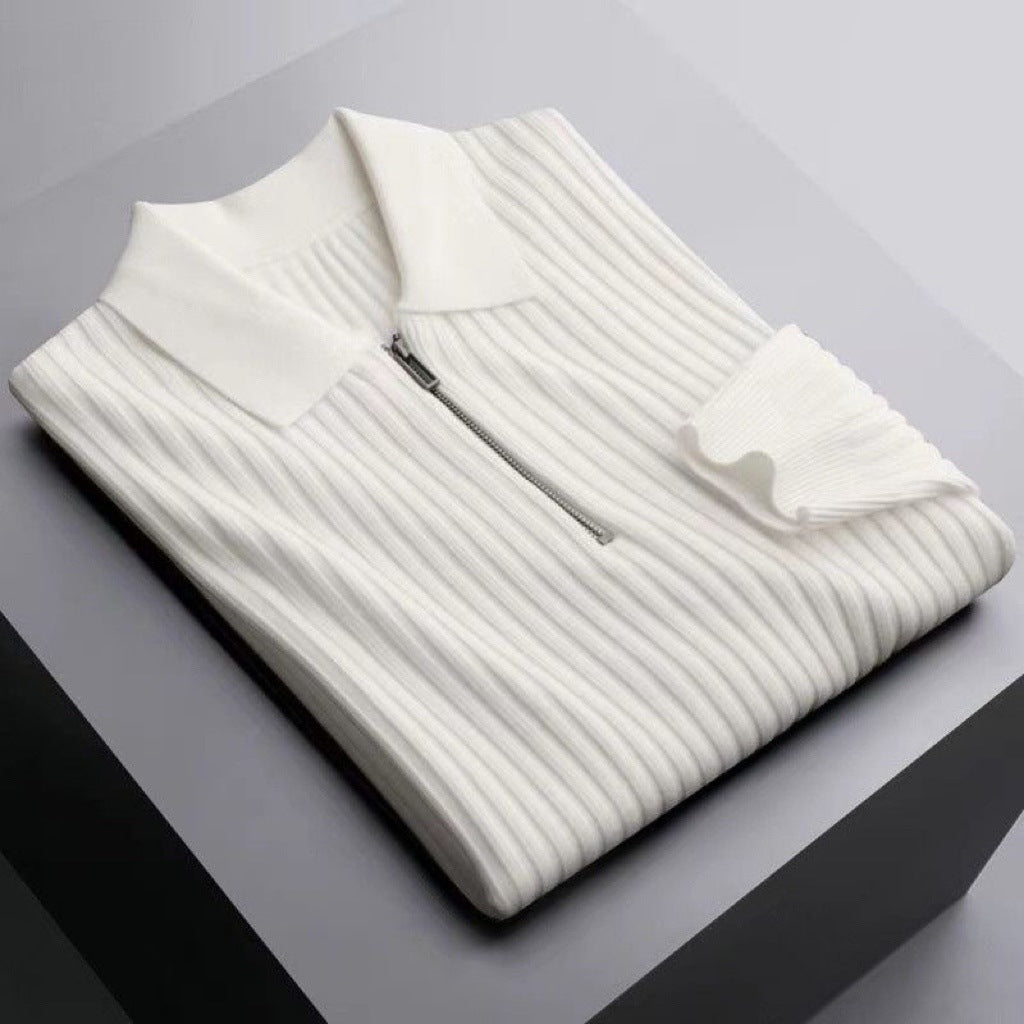 Men's Lapel Knit Polo Shirt