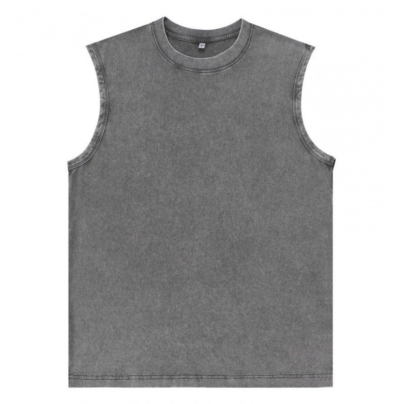Mens Cotton Batik Washed Vest