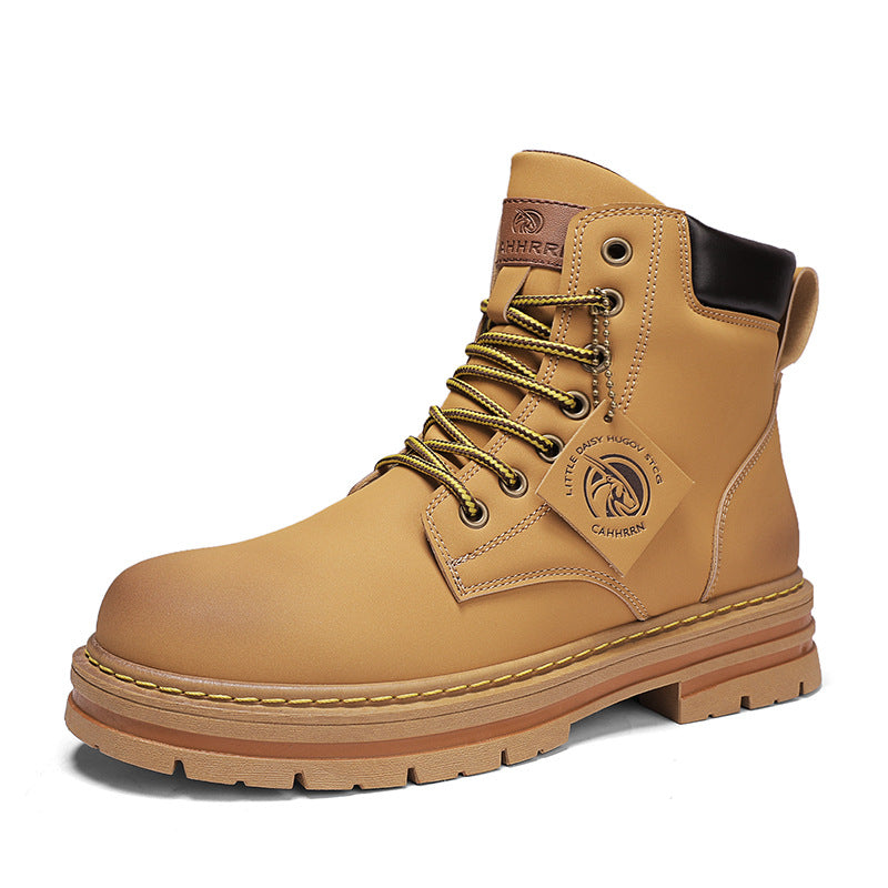 Mens Retro High-Top Lace-Up Martin Boots