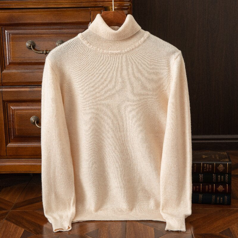 Mens Pure Wool Knit Sweater