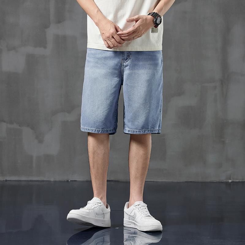 men denim shorts