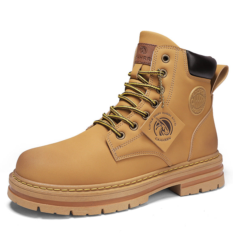 Mens Retro High-Top Lace-Up Martin Boots