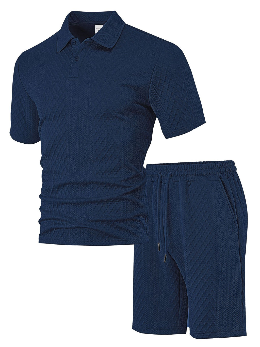 Mens Summer Jacquard Polo Shirt