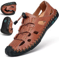 Leather breathable sandals for men