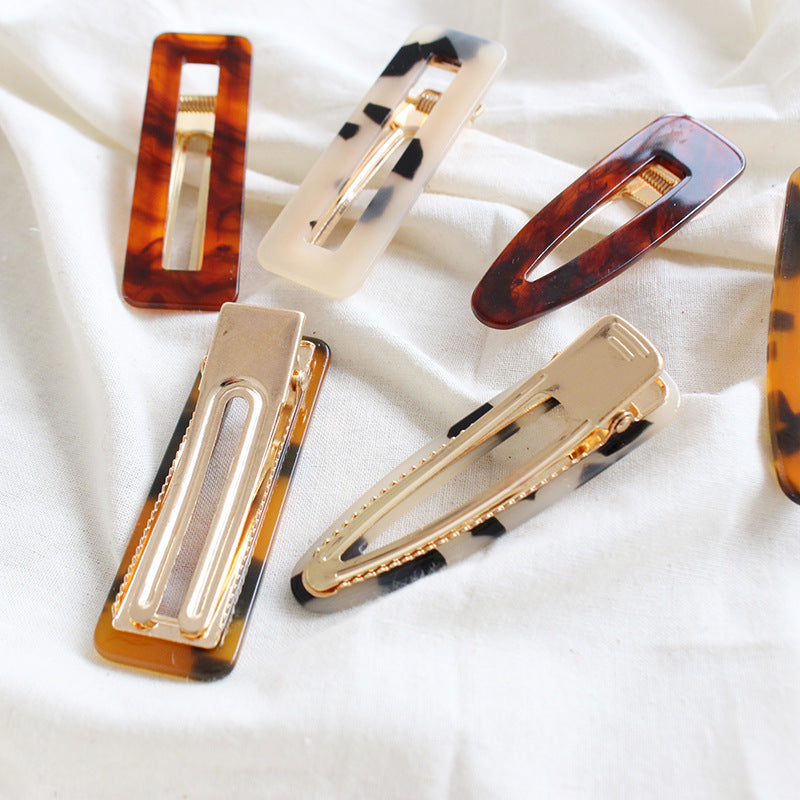 Leopard Print Waterdrop Hair For Women Barrettes Clips Cute Lovely Girls Hairpin Barrette Multi-Style Hair Accessaries Jewelry