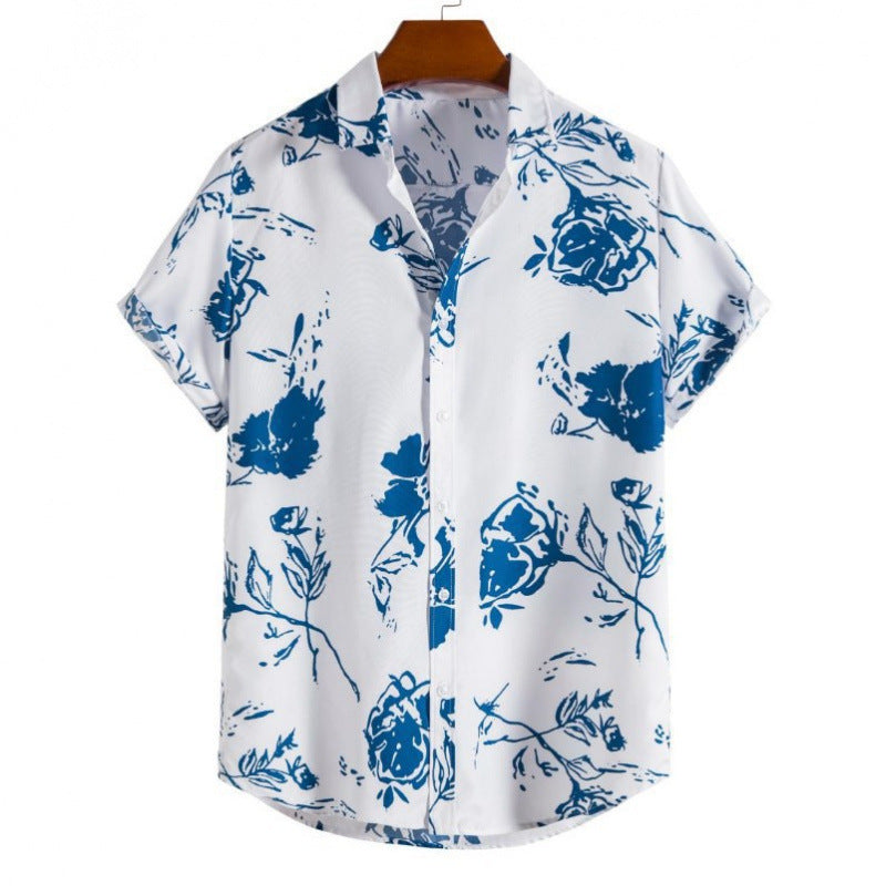 Mens Floral Print Casual Shirt