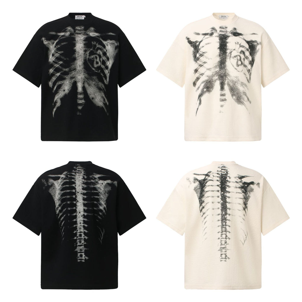 Mens Vintage Graphic Print Cotton T-shirt