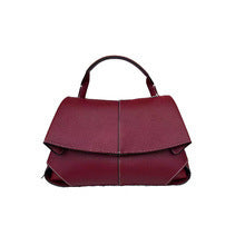 Polene Smile Pleated Genuine Leather Crossbody Bag