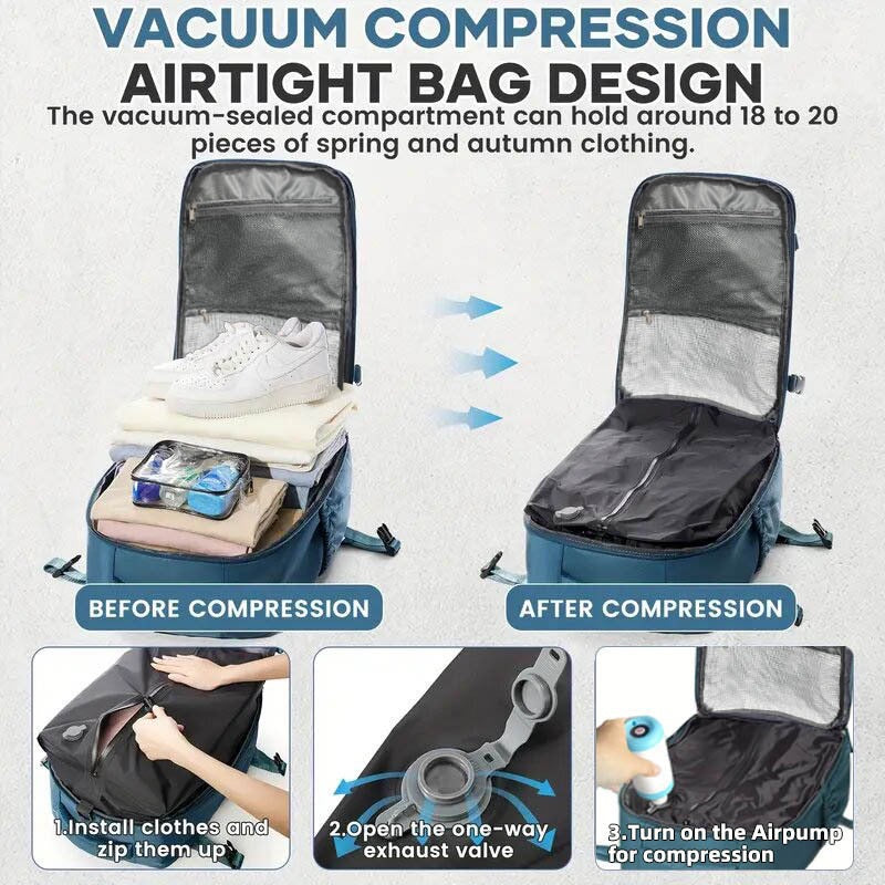 Vacuum Compression Travel Backpack