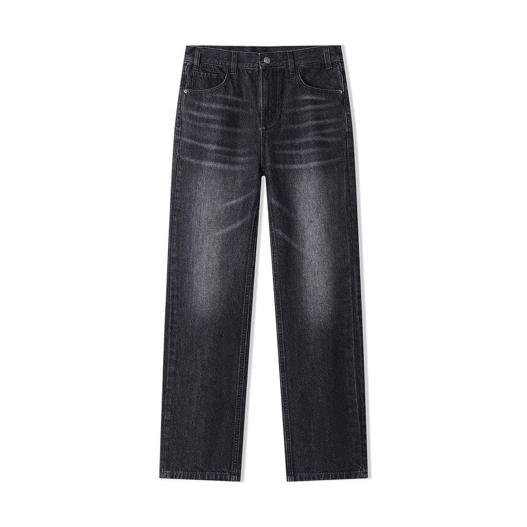 Mens Summer Elastic Straight Leg Jeans