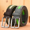Elastic Pin Buckle Woven Belt for Men