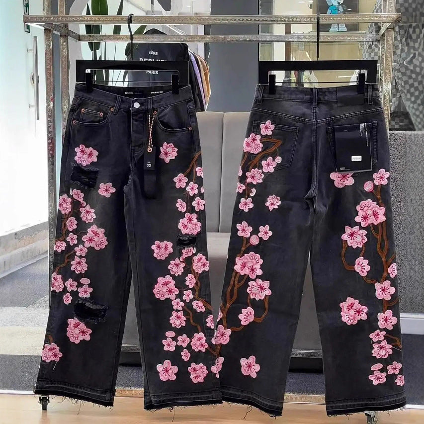 Embroidered jeans