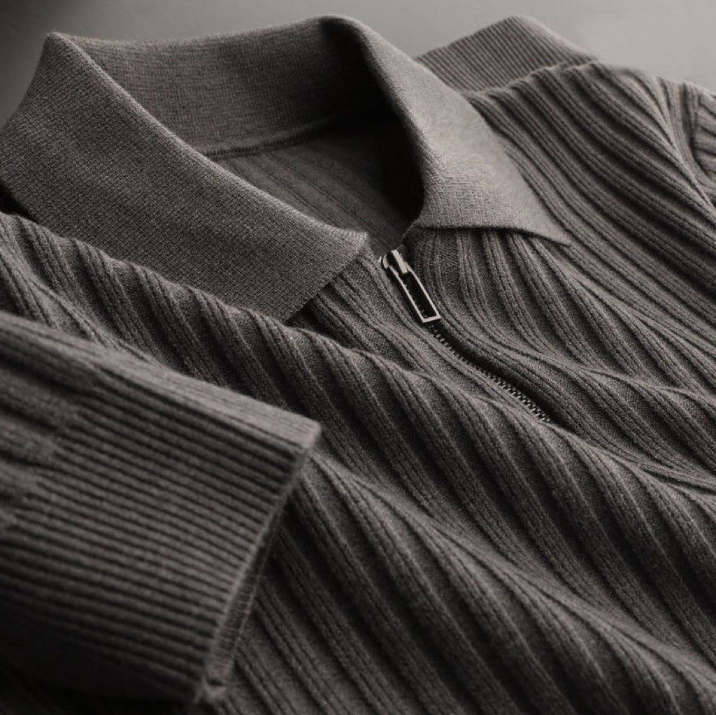 Men's Lapel Knit Polo Shirt