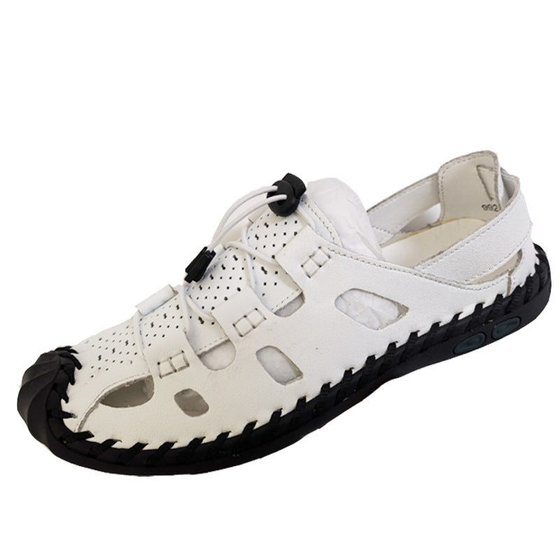 Leather breathable sandals for men