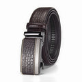 Crocodile Pattern Automatic Buckle Mens Belt