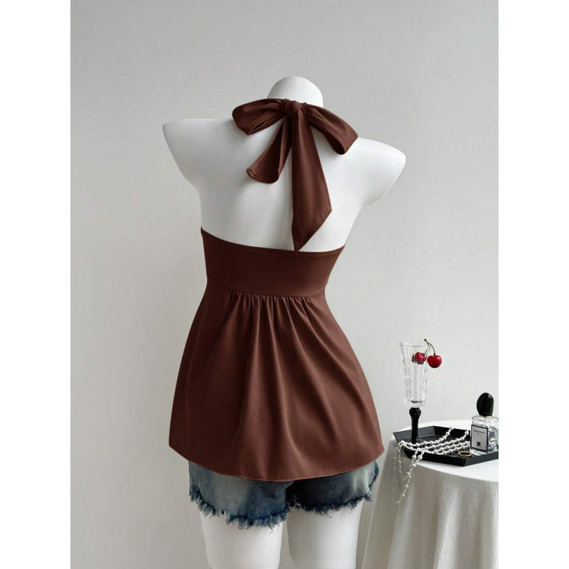 Womens Twist Backless Vest