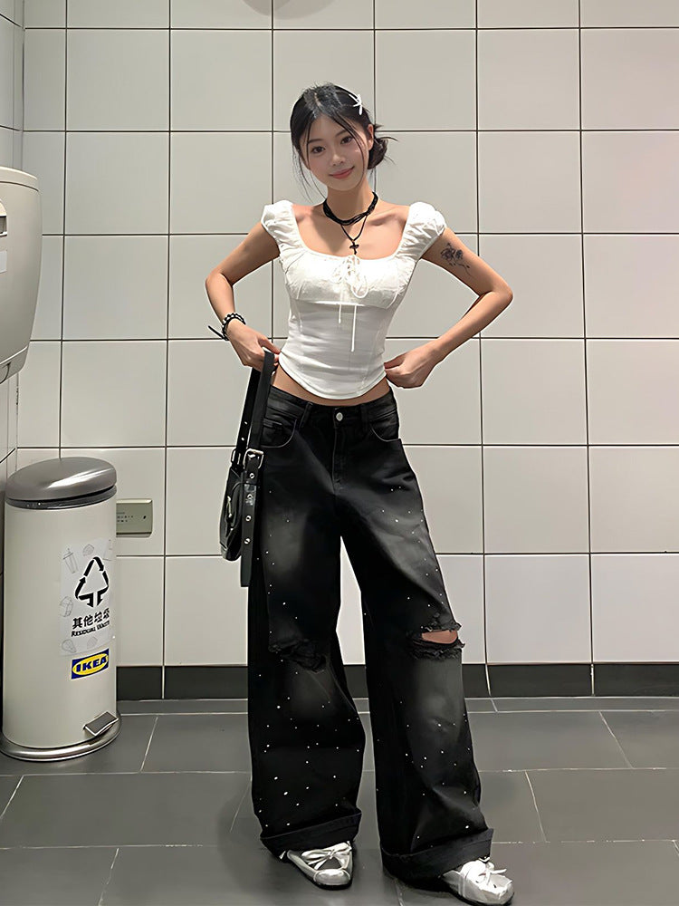 Cute-and-Sensual-Style Short Top