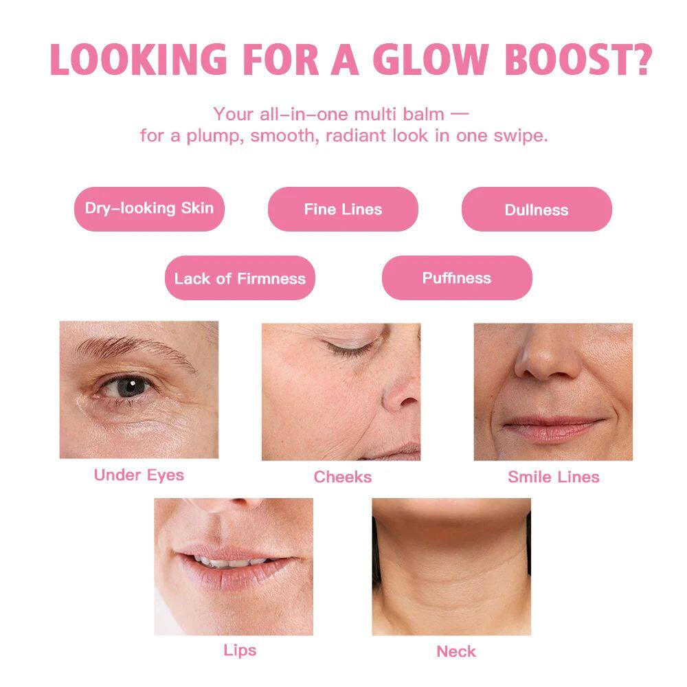 Pink Collagen Volume Multi Balm Deep Hydration Glass Skin On The Go Luxury Skin Repair Daily Glow Maintenance
