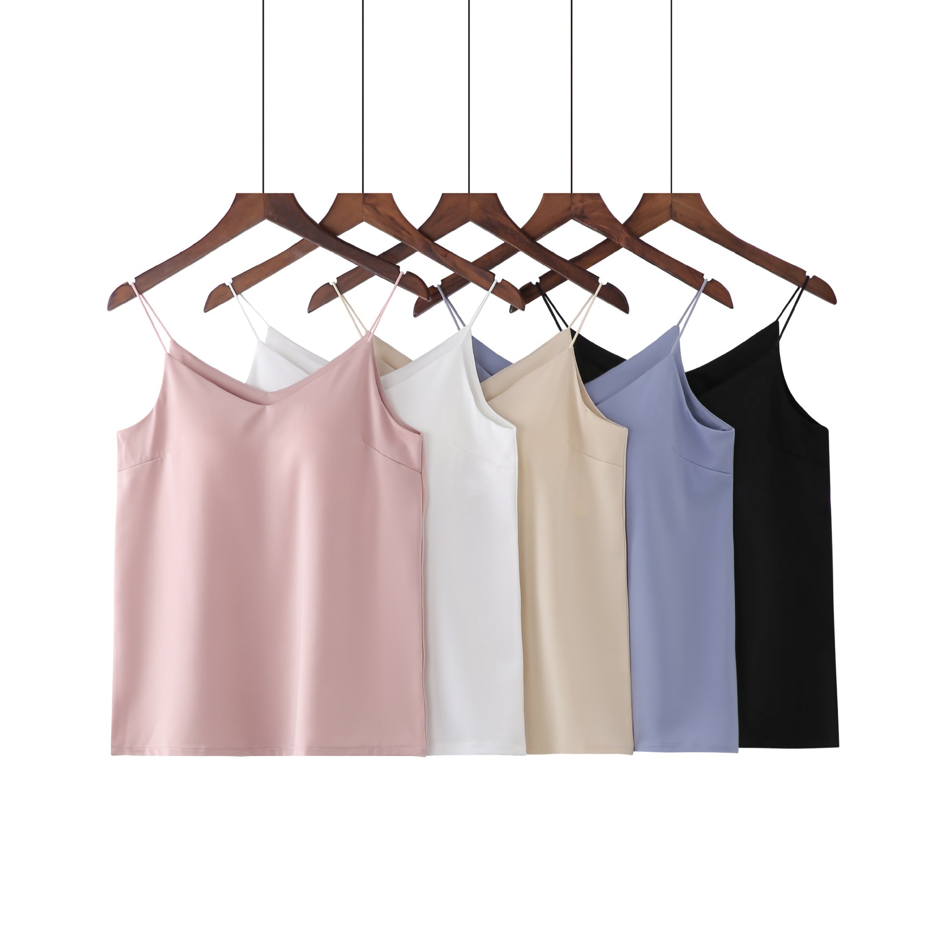 Womens Ice Silk Camisole with Chest Pad