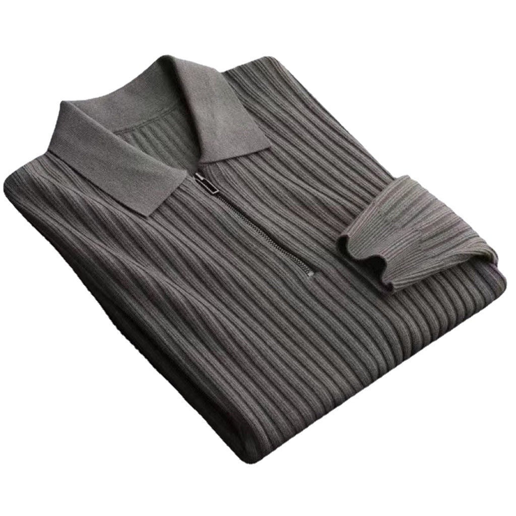 Men's Lapel Knit Polo Shirt