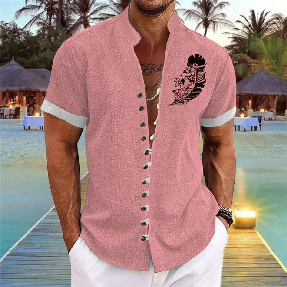 Mens Bamboo Fiber Short Sleeve Shirt
