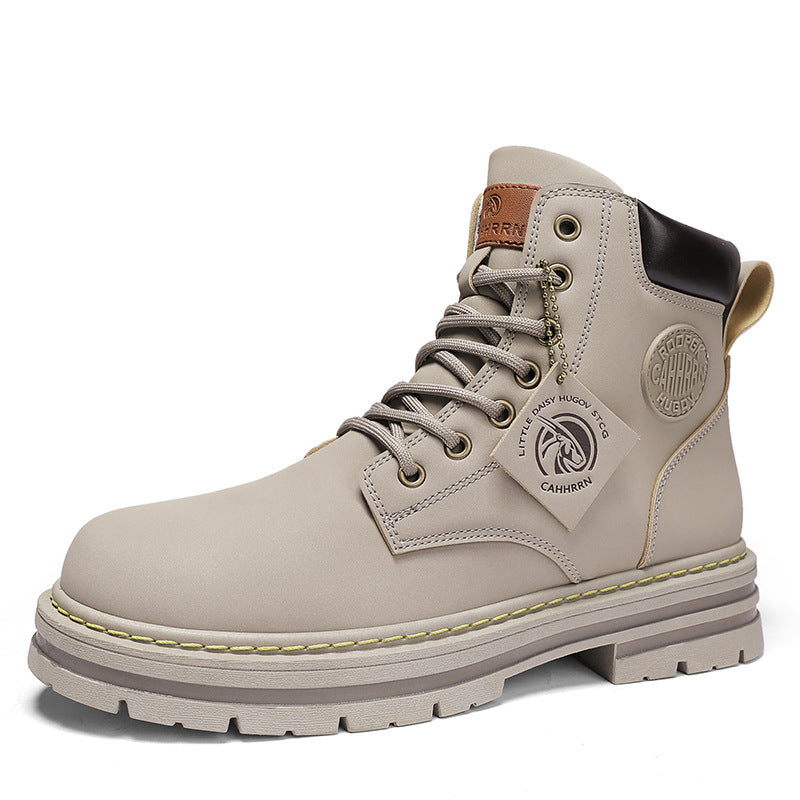 Mens Retro High-Top Lace-Up Martin Boots