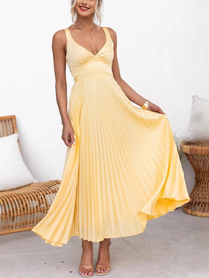 Elegant Sling Backless Long Dress