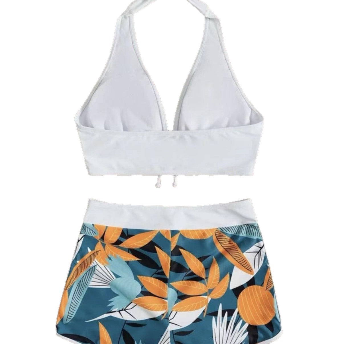 Womens High Waist Lace-Up Bikini Swimsuit