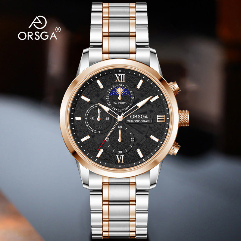 Multifunctional Mens Quartz Watch