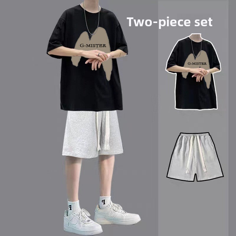 Short-sleeved T-shirt summer set for men