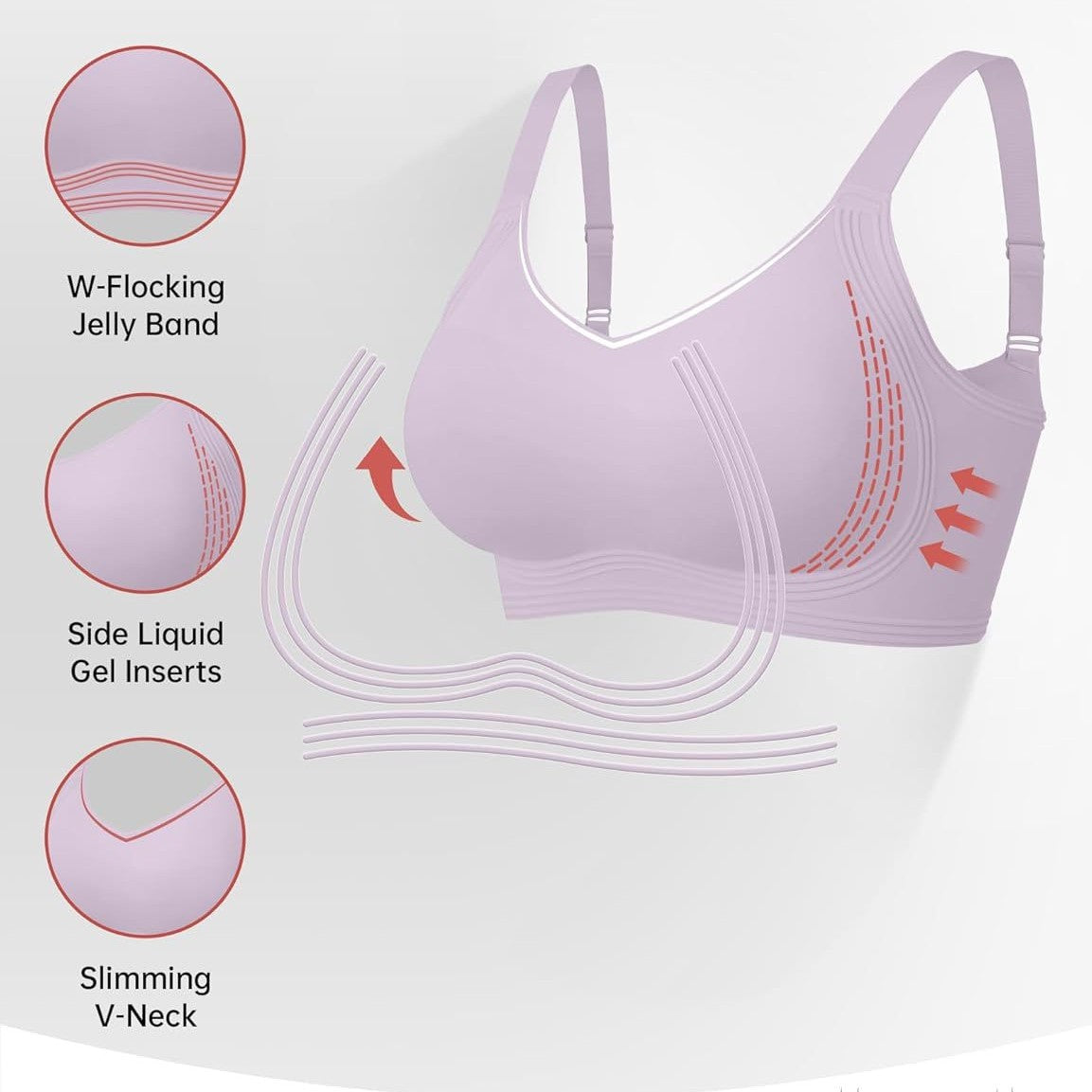Womens Seamless Wireless Comfort Bra