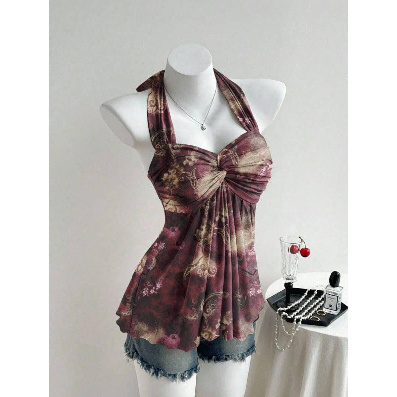 Womens Twist Backless Vest
