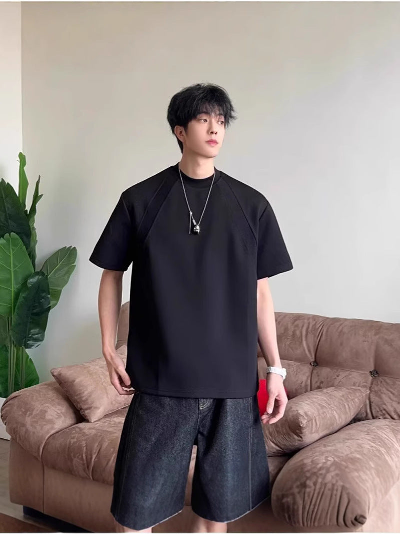 Mens Boxy Fit Short Sleeve Cotton T-Shirt