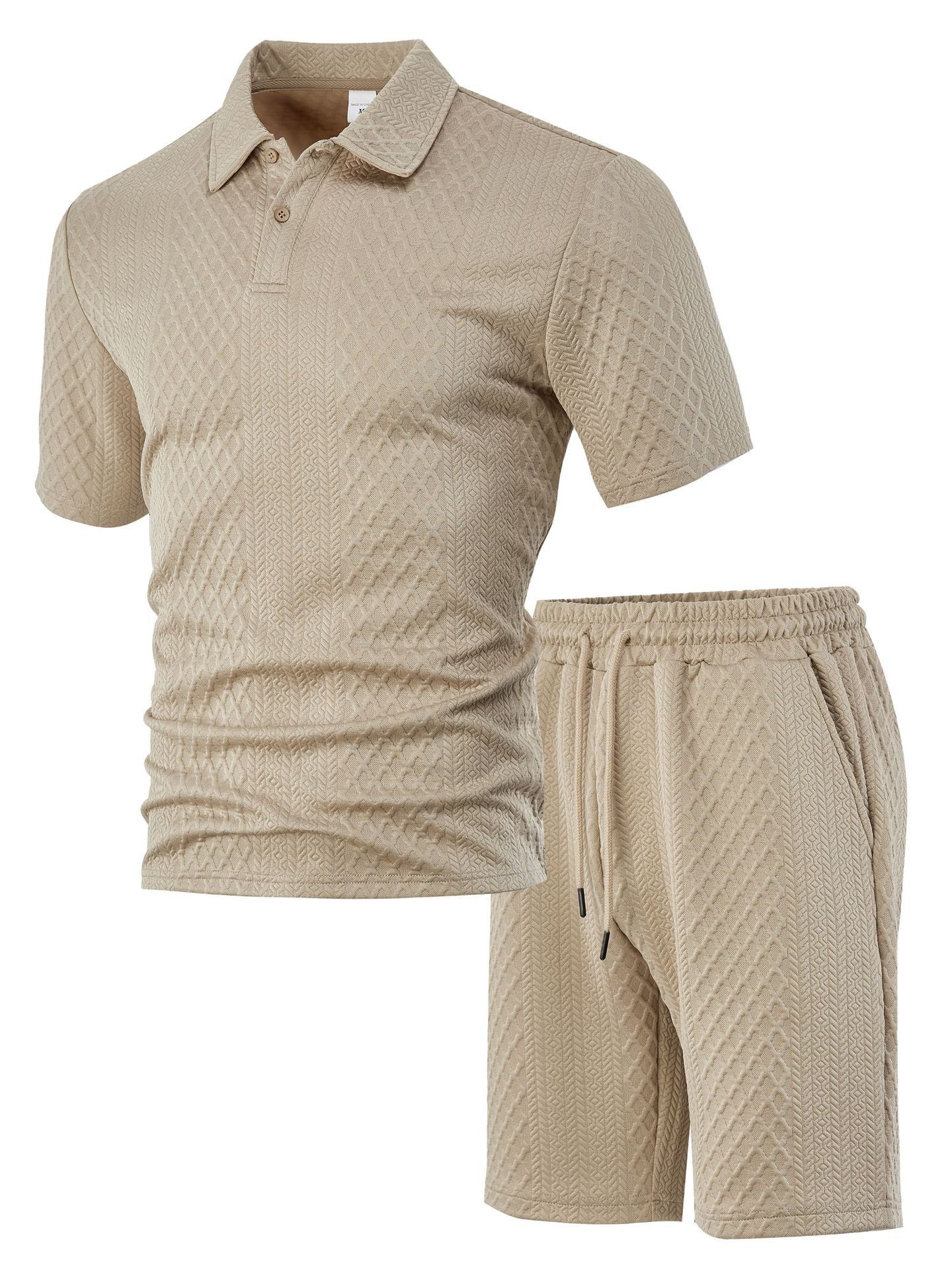 Mens Summer Jacquard Polo Shirt