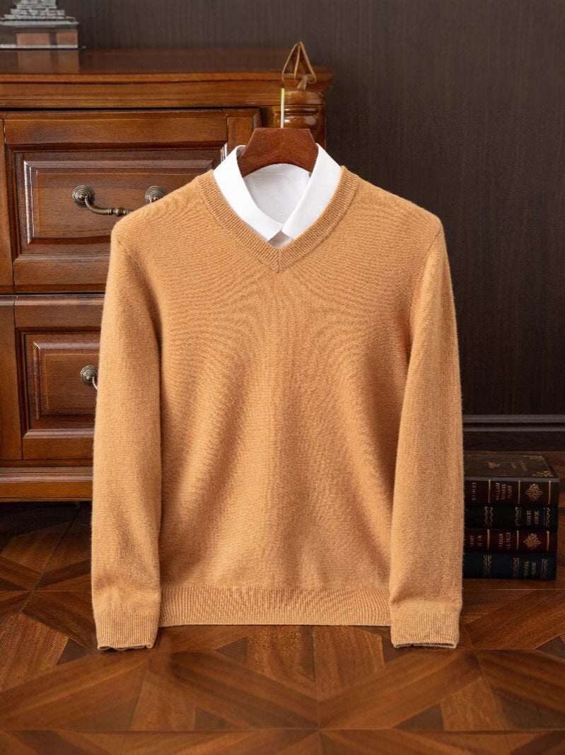 Mens Pure Wool Knit Sweater