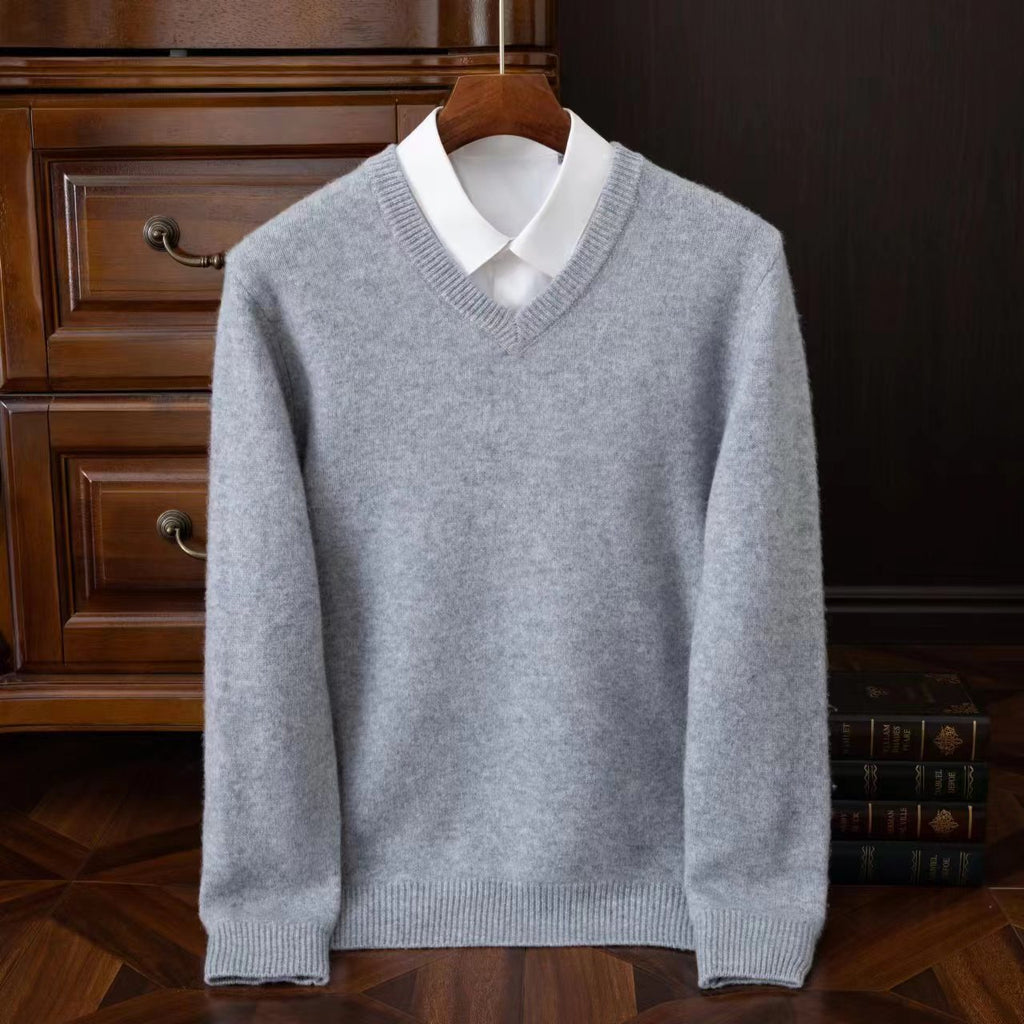 Mens Pure Wool Knit Sweater