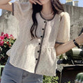 Women's Polka Dot Short Sleeve Shirt