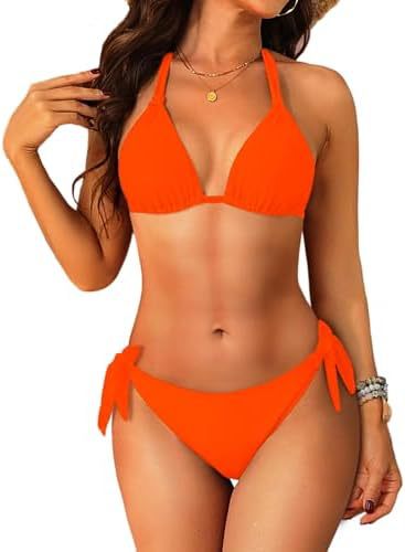 Women's Halter Bikini Set Two Piece Triangle Swimsuit