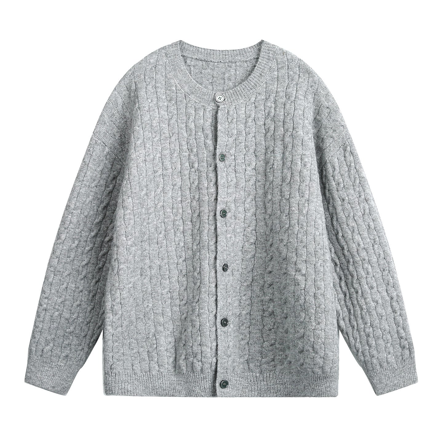 Mens Cable Knit Cardigan Sweater